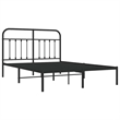 vidaXL Rectangular Steel Full/Double Bed Frame in Black