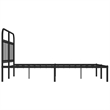 vidaXL Rectangular Steel Full/Double Bed Frame in Black