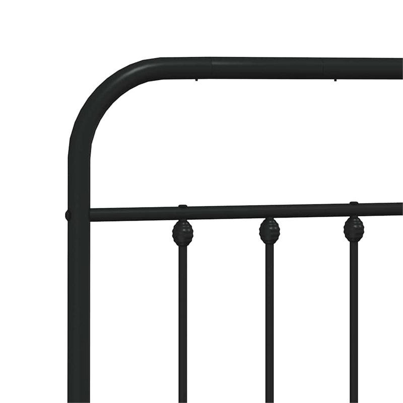 vidaXL Rectangular Steel Full/Double Bed Frame in Black
