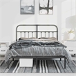 vidaXL Powder-Coated Steel King Bed Frame in Black