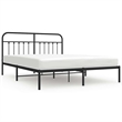 vidaXL Rectangular Steel Full Durable Bed Frame in Black