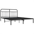 vidaXL Rectangular Steel Full Durable Bed Frame in Black