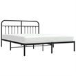 vidaXL Rectangular Steel Full Durable Bed Frame in Black