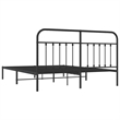 vidaXL Rectangular Steel Full Durable Bed Frame in Black