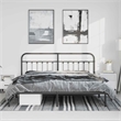 vidaXL Rectangular 76.0 x 80.0 Steel Bed Frame in Black