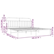 vidaXL Rectangular 76.0 x 80.0 Steel Bed Frame in Black