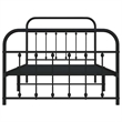 vidaXL Powder-Coated Steel Single Bed Frame in Black