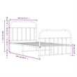 vidaXL Powder-Coated Steel Single Bed Frame in Black