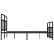 vidaXL Powder-Coated Steel Full/Double Bed Frame in Black