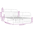 vidaXL Powder-Coated Steel Full/Double Bed Frame in Black