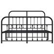 vidaXL Powder-Coated Steel Full/Double Bed Frame in Black