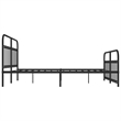 vidaXL 72 x 83.9 Powder-Coated Steel Bed Frame in Black