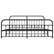 vidaXL Powder-Coated Steel King/Double Bed Frame in Black