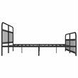 vidaXL Powder-Coated Steel King/Double Bed Frame in Black