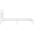 vidaXL Rectangular Powder-Coated Steel Twin Bed Frame in White