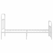 vidaXL Rectangular Powder-Coated Steel Twin Bed Frame in White