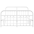 vidaXL 59 x 79 Steel Durable Bed Frame in White