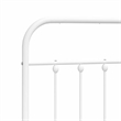 vidaXL Rectangular Powder-Coated Steel Full Bed Frame in White