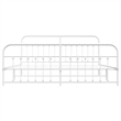 vidaXL Rectangular Powder-Coated Steel Full Bed Frame in White
