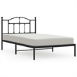 vidaXL Engineered wood Twin Bed Frame in Black