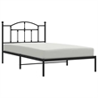 vidaXL Engineered wood Twin Bed Frame in Black