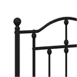 vidaXL 55.1 x 78.7 Powder Coated Steel Bed Frame in Black
