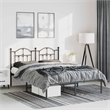 vidaXL Powder-Coated Steel King Bed Frame in Black