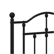 vidaXL Rectangular Powder-Coated Steel Full Bed Frame in Black