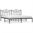 vidaXL Powder-Coated Steel King/Double Bed Frame in Black