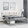 vidaXL Powder-Coated Steel King/Double Bed Frame in Black