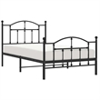 vidaXL Powder-Coated Steel Twin Bed Frame in Black