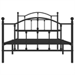 vidaXL Powder-Coated Steel Twin Bed Frame in Black