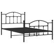 vidaXL Powder-Coated Steel Twin Bed Frame in Black