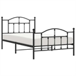 vidaXL Powder-Coated Steel Twin Bed Frame in Black