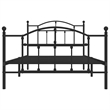 vidaXL Powder-Coated Steel Twin Bed Frame in Black