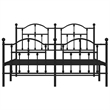 vidaXL Rectangular Powder-Coated Steel Full Bed Frame in Black