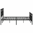 vidaXL Rectangular Powder-Coated Steel Full Bed Frame in Black