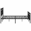 vidaXL Rectangular Powder-Coated Steel King Bed Frame in Black