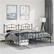 vidaXL Powder-Coated Steel King Bed Frame in Black