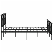 vidaXL Powder-Coated Steel King Bed Frame in Black