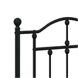vidaXL Powder-Coated Steel King Bed Frame in Black
