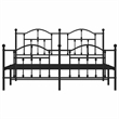 vidaXL Powder-Coated Steel King Bed Frame in Black
