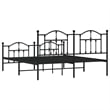 vidaXL Powder-Coated Steel King Bed Frame in Black