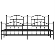 vidaXL Powder-Coated Steel King/Double Bed Frame in Black