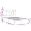 vidaXL Rectangular Powder-Coated Steel Twin Bed Frame in White