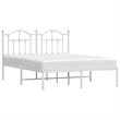 vidaXL Powder-Coated Steel Full/Double Bed Frame in White
