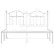 vidaXL Powder-Coated Steel Full/Double Bed Frame in White