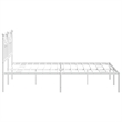 vidaXL Powder-Coated Steel Full/Double Bed Frame in White