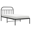vidaXL Powder-Coated Steel Single Bed Frame in Black