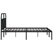vidaXL Powder-Coated Steel Cal King/Double Bed Frame in Black